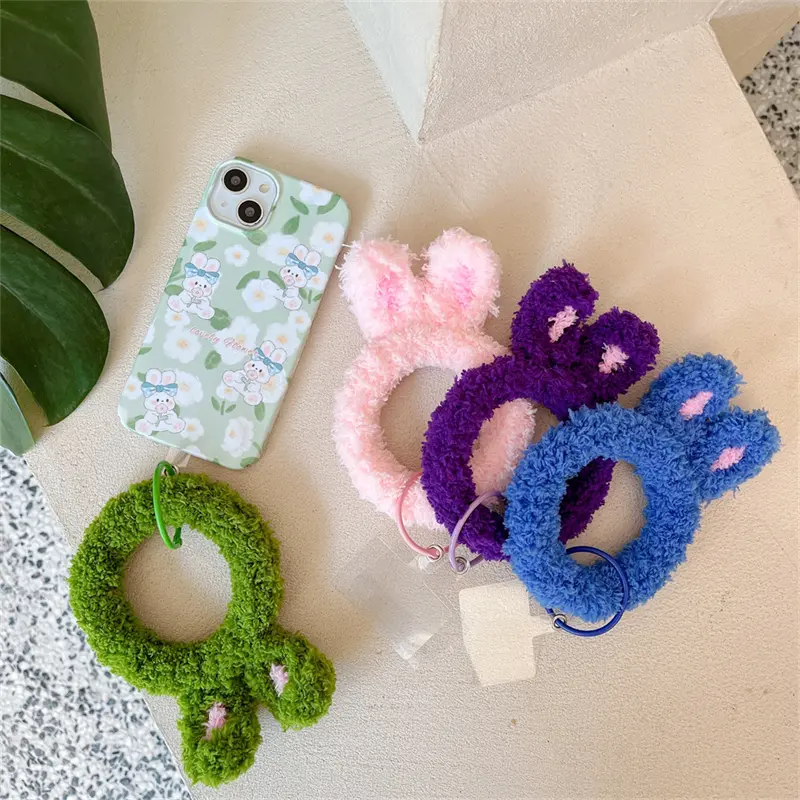 Plush Bunny Ear Wrist Strap (10 Colours)