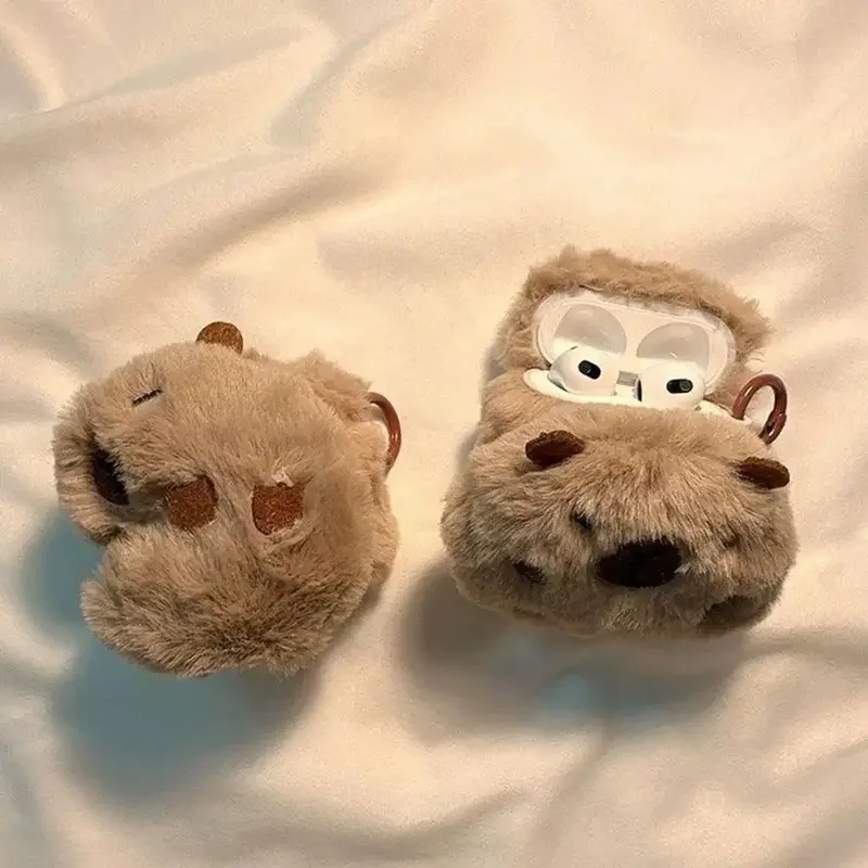 Plush Capybara Character AirPods Case Cover (2 Designs)