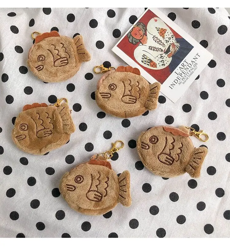 Plush Dorayaki Fish Bun Coin Purse