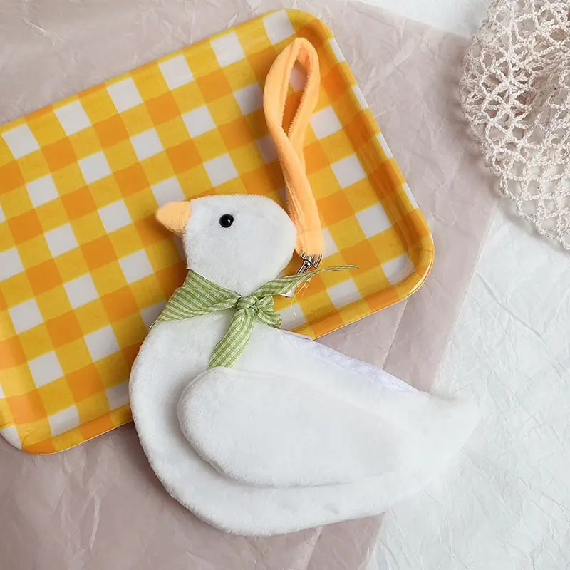Plush Duck Wristlet Mini Purse