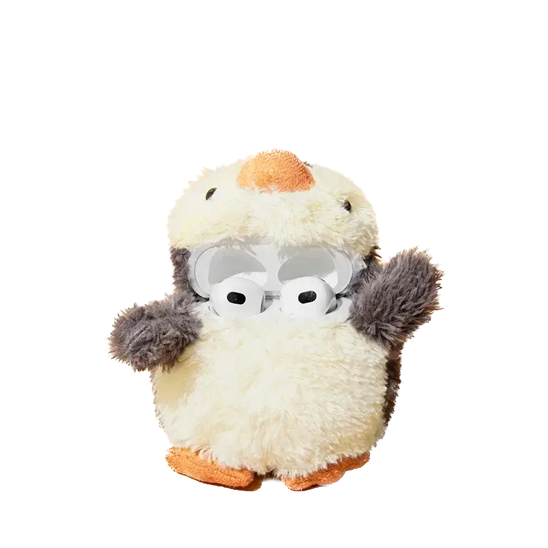 Plush Penguin Character AirPods Charger Case Cover