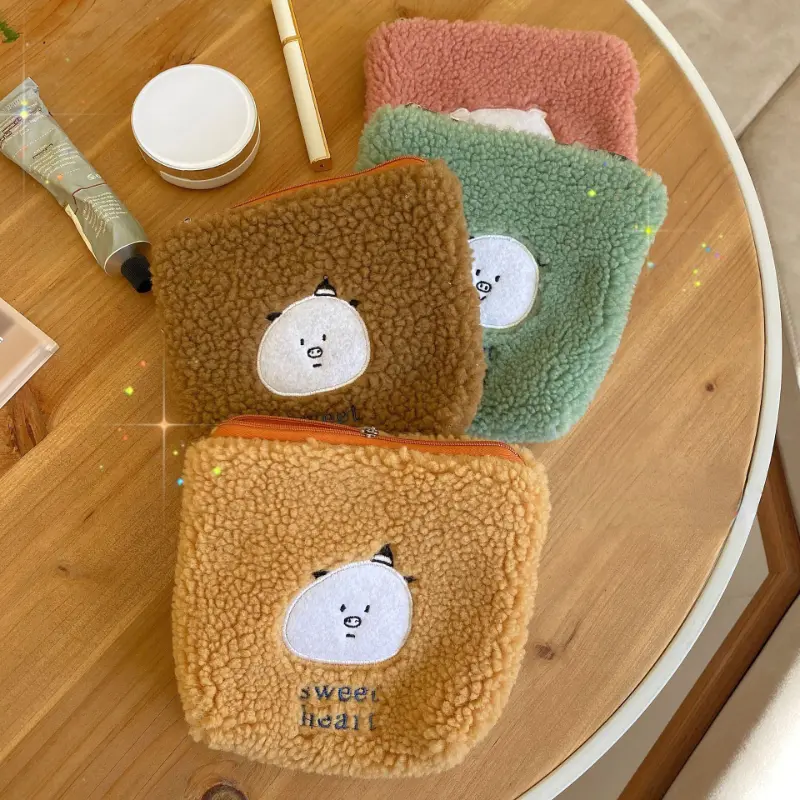 Plush Piglet Zipper Pouch (4 Designs)
