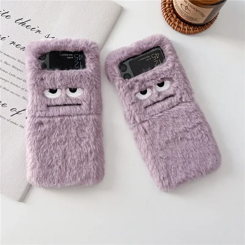 Plush Purple Monster Galaxy Z Flip Phone Case