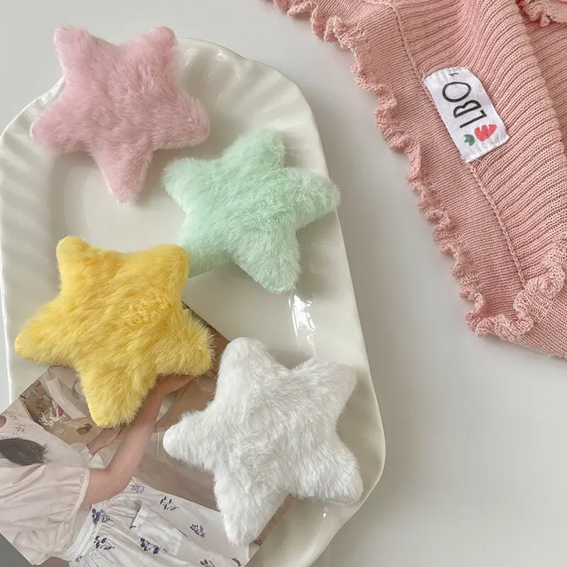 Plush Star Hair Clips (4 Colours)