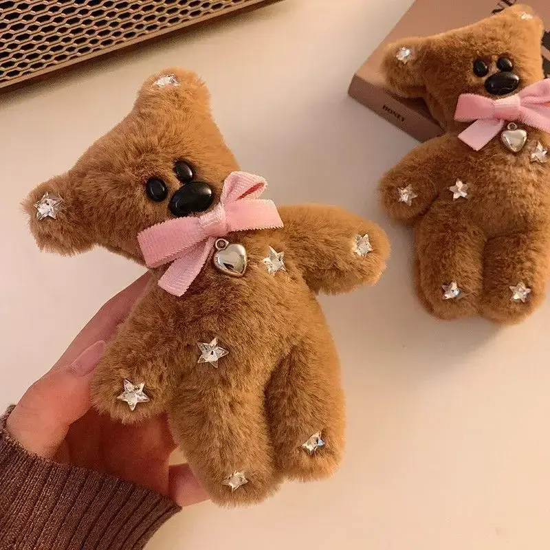 Plush Stylish Sparkling Teddy Bear Hair Clip