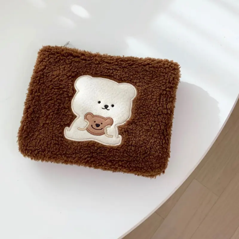 Plush Teddy Bear Zipper Pouch