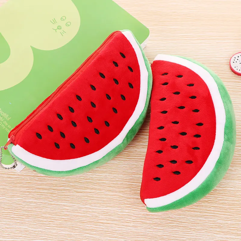 Plush Watermelon Pencil Case