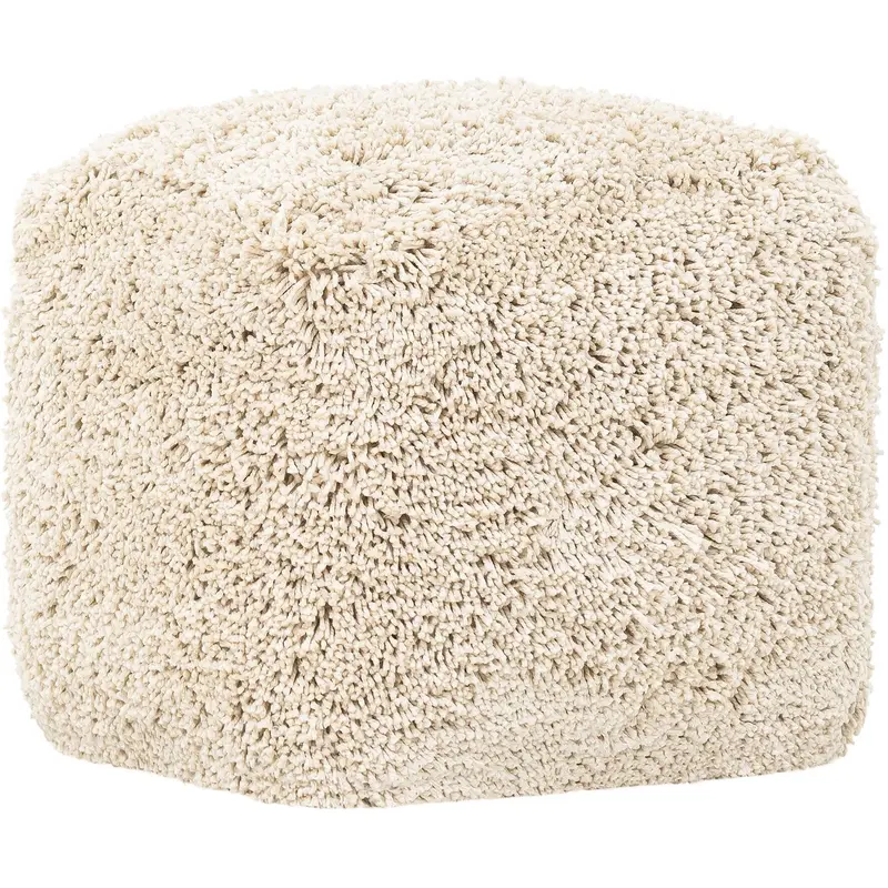 Poef Celeste Polyester Beige 40x40x40cm MUST Living