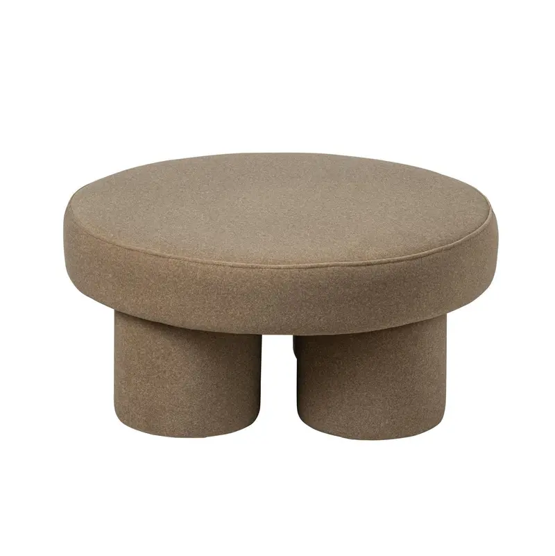 Poef Op Pootjes Multiplex/Stof Beige Large J-Line