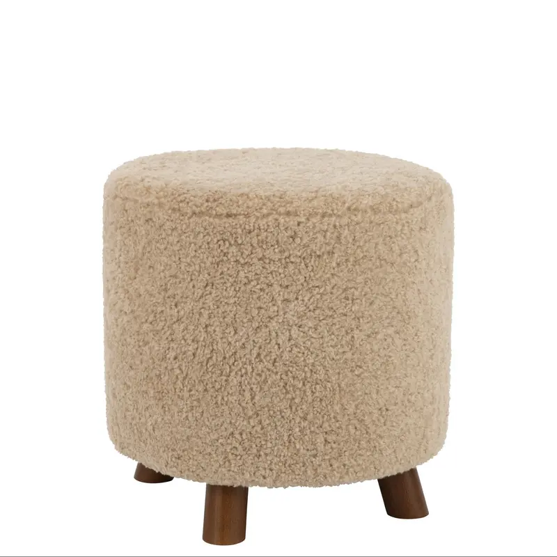 Poef Schaap Poot Polyester Beige J-Line