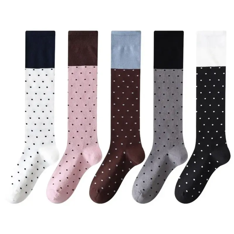 Polka Dot Colourblock Socks