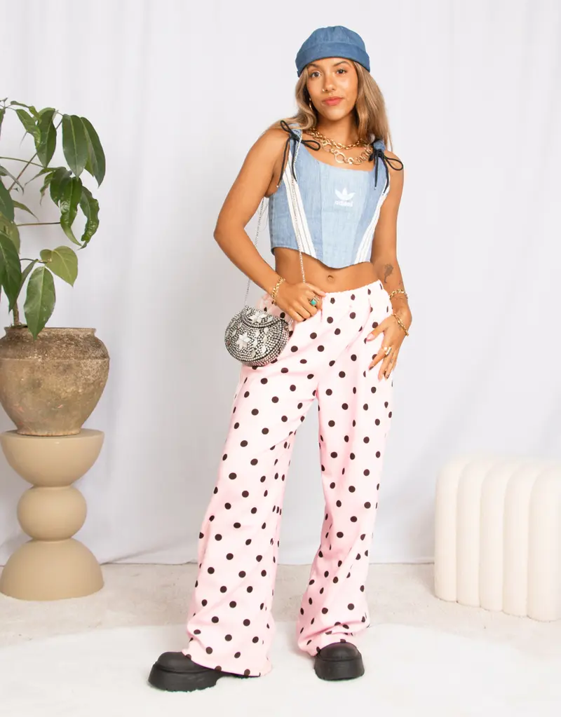 Polkadot track trousers
