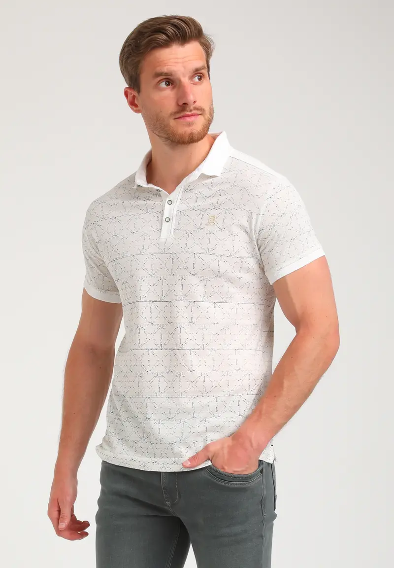 Polo met allover print
