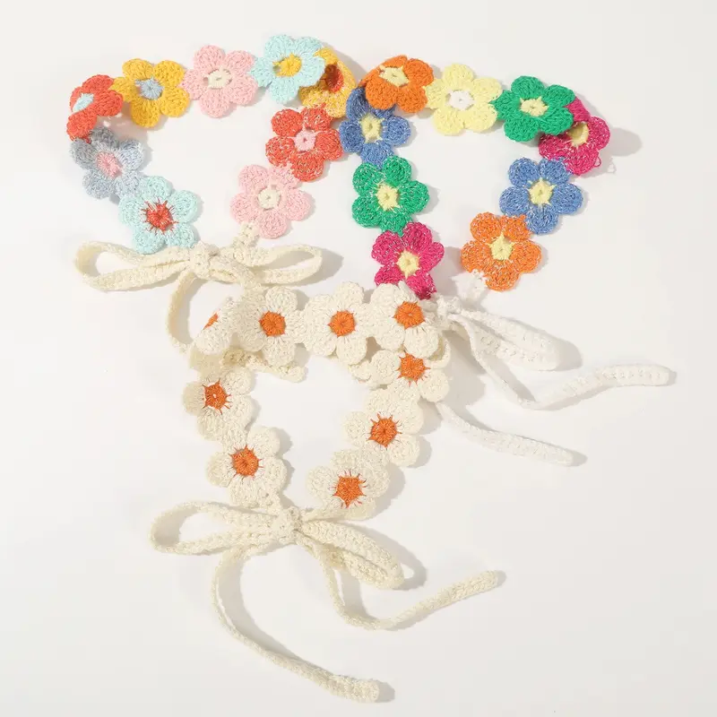 Pop Colour Crochet Daisy Headband