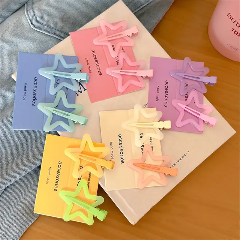 Pop Colour Star Shaped Hair Clips