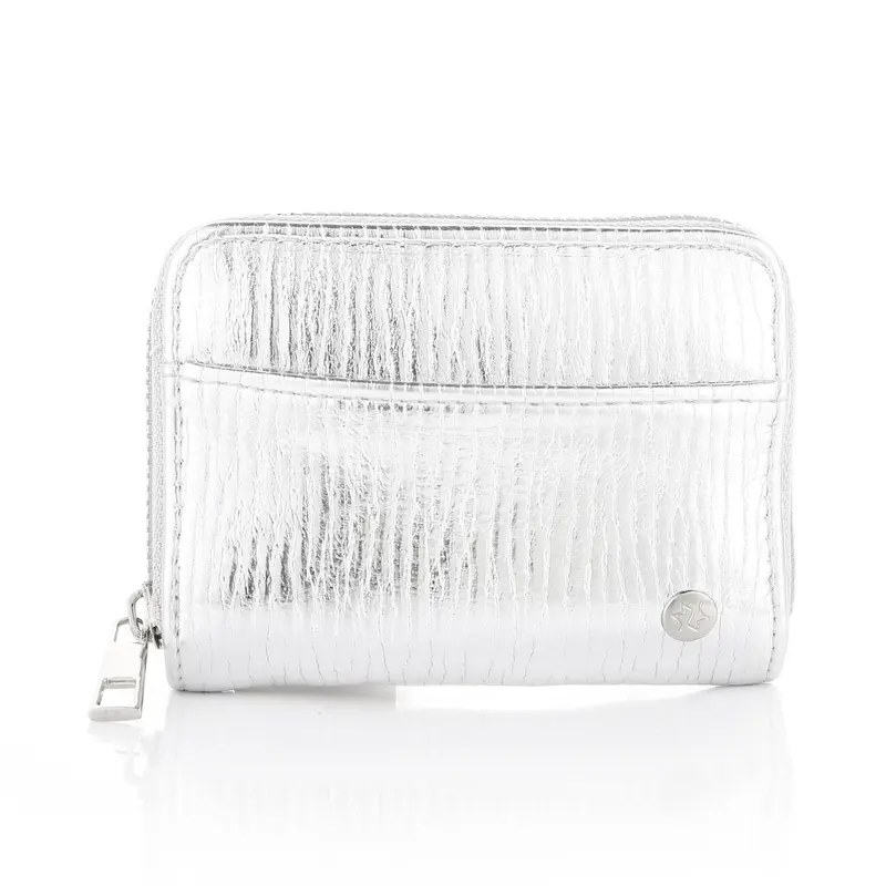 Portemonnee Glam zilver 12x9cm