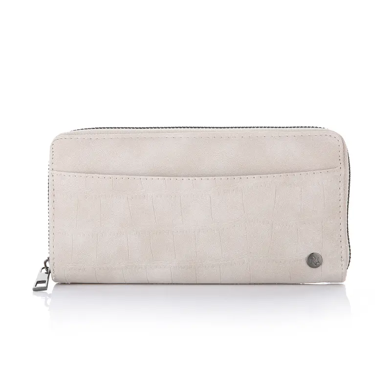Portemonnee Klassiek Croco beige 20x10cm