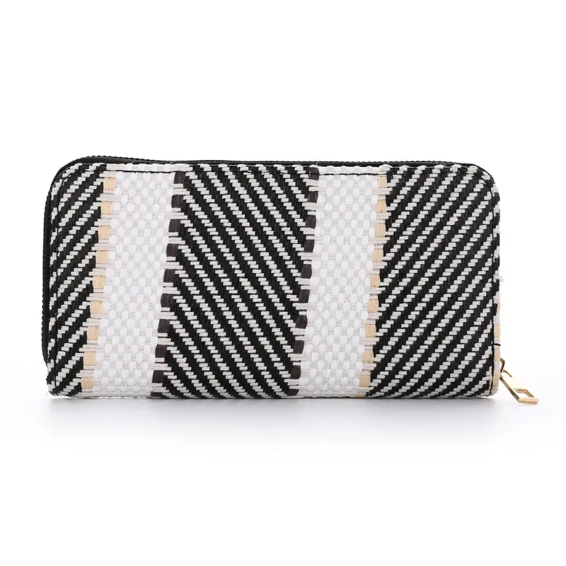 Portemonnee Klassiek Zomer zwart wit 20x10cm