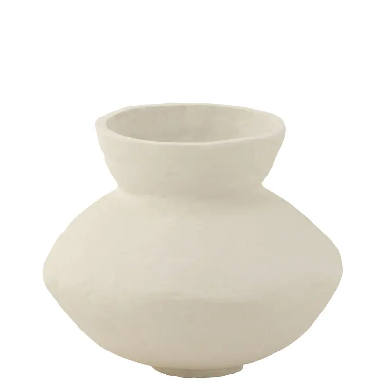 Pot Collar Papier Mache Wit L45cmxB45cmH45cm
