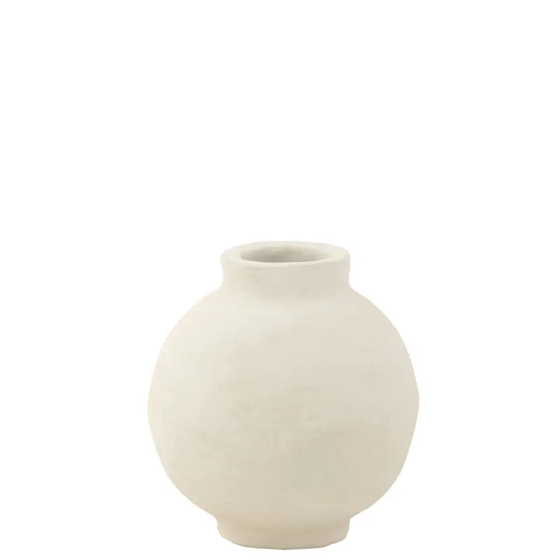 Pot Glad Sphere Papier Mache Wit L30xcmB30cmxH30cm J-Line