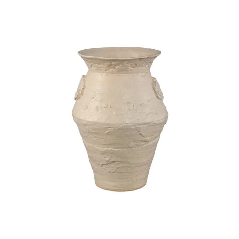 Pot Leandra Beige Ronde Keramische Ruwe Structuur Large PTMD