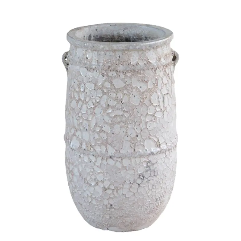 Pot Serennah Wit Keramiek Rough Finish PTMD