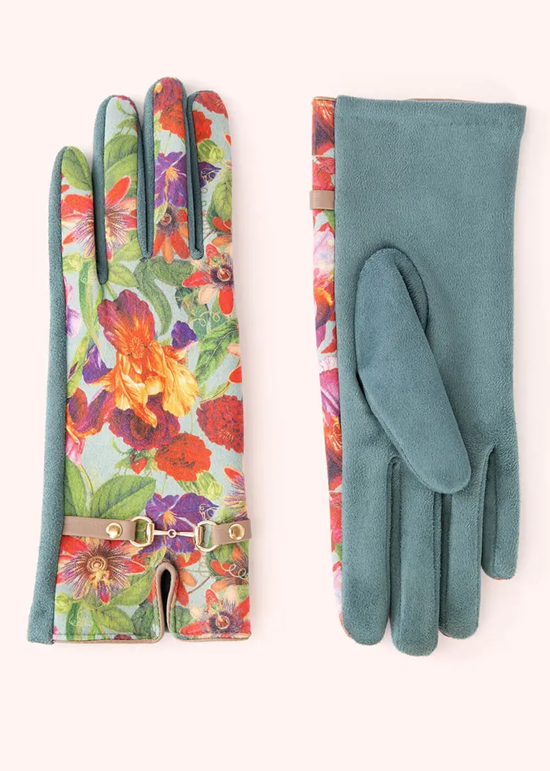 Powder Kylie Floral Gloves Blue