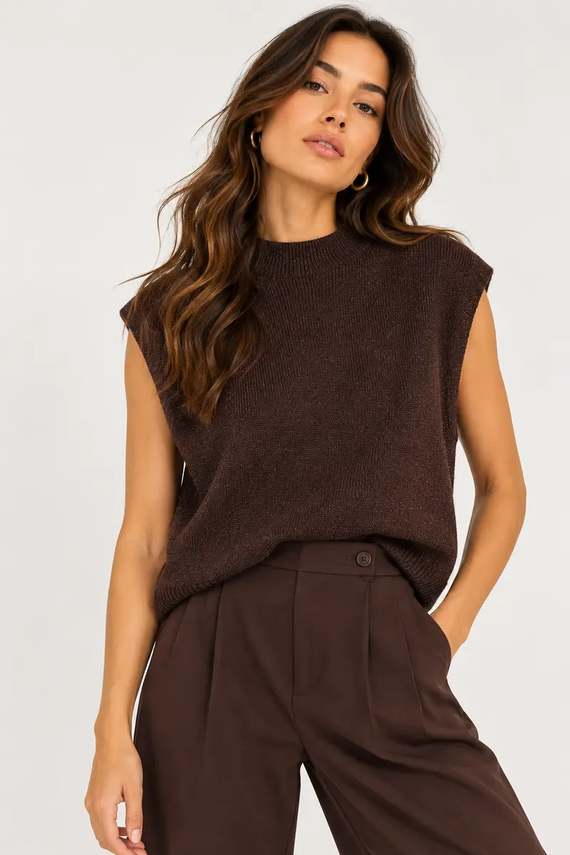 *PRE ORDER - Lurex top bruin