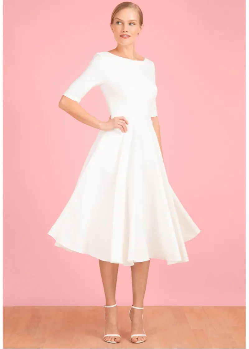 Pretty Dress Company Hepburn 50's Swing Dress Ivory