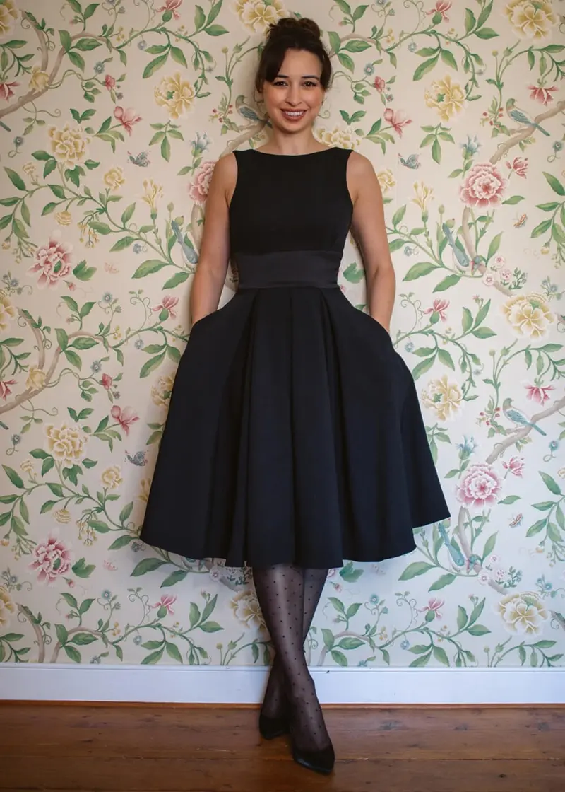 Pretty Dress Company Riviera 50's Swing Dress Black