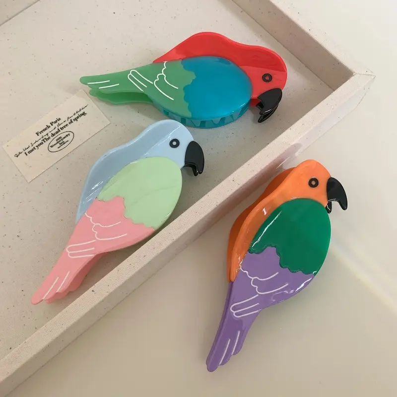 Pretty Parrot Acrylic Hair Claw Clip (3 Colours)