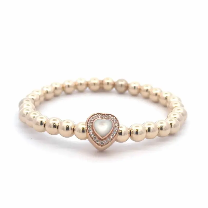 pscallme armband charly heart cc pearl gold
