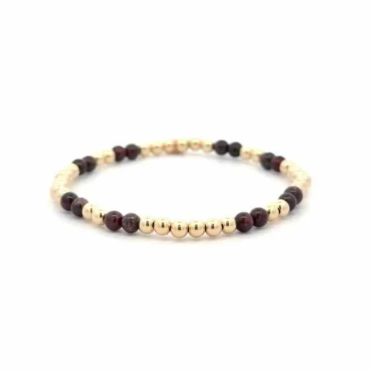 pscallme gaby armband burgundy 4mm gold coloured
