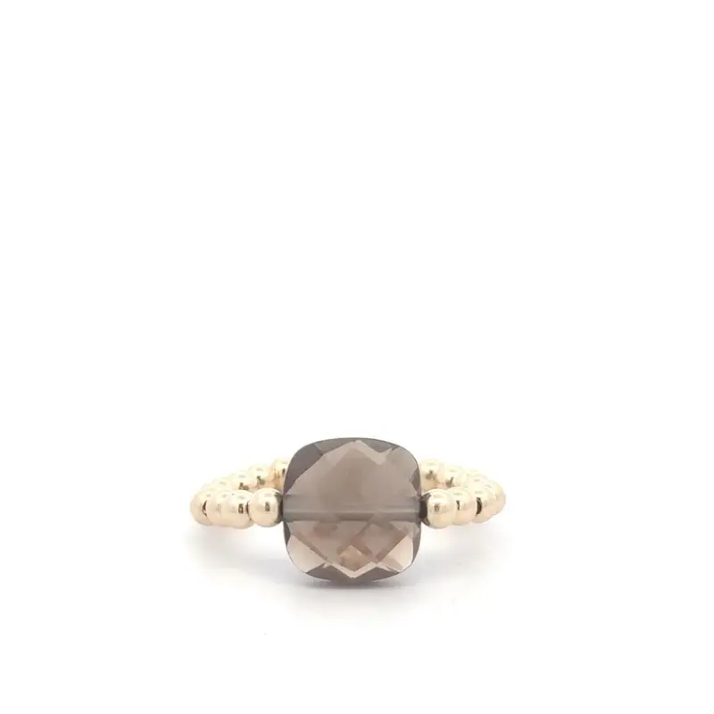 Pscallme ring Ps brown gold coloured