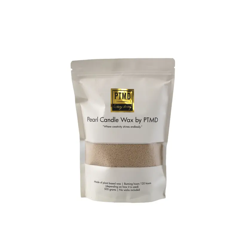 PTMD Pearl Candle Wax 500 gram beige + Candle Wax Wick Box