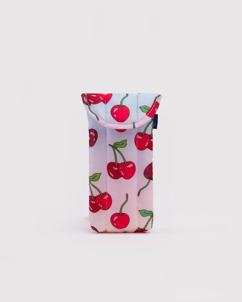 Puffy Glasses Case - Cherries