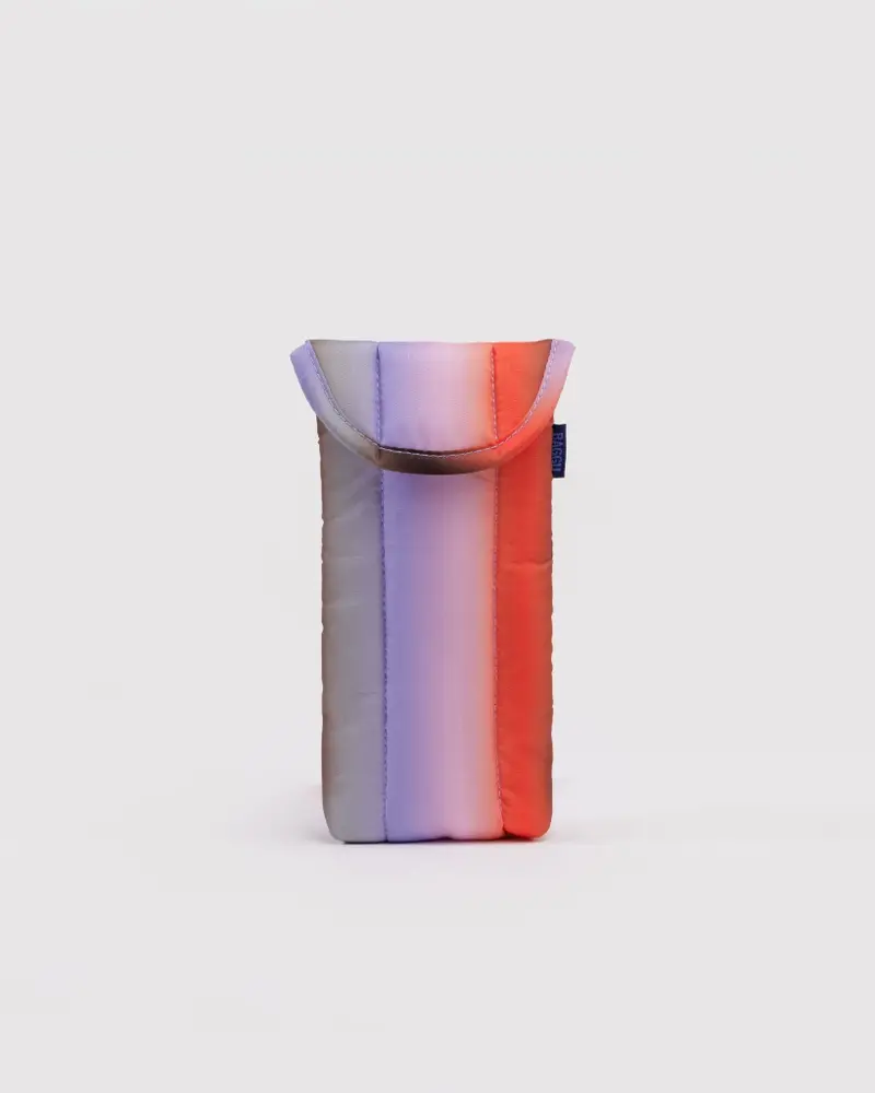 Puffy Glasses Case - Gradient Stripe Poppy & Lilac [PRE ORDER]