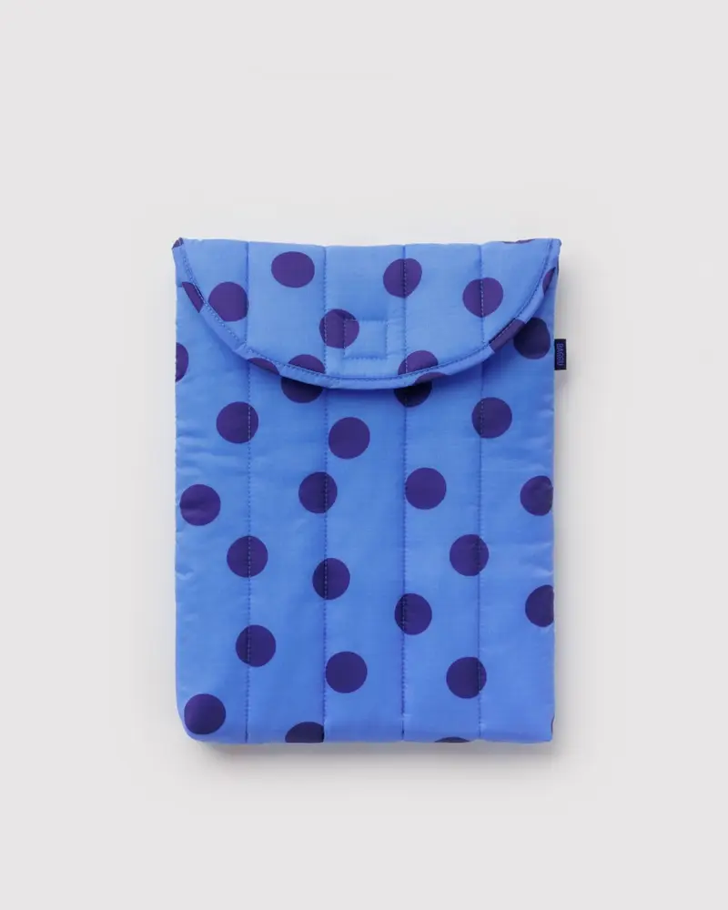 Puffy Laptop Sleeve - Blue Polka Dot [PRE ORDER]