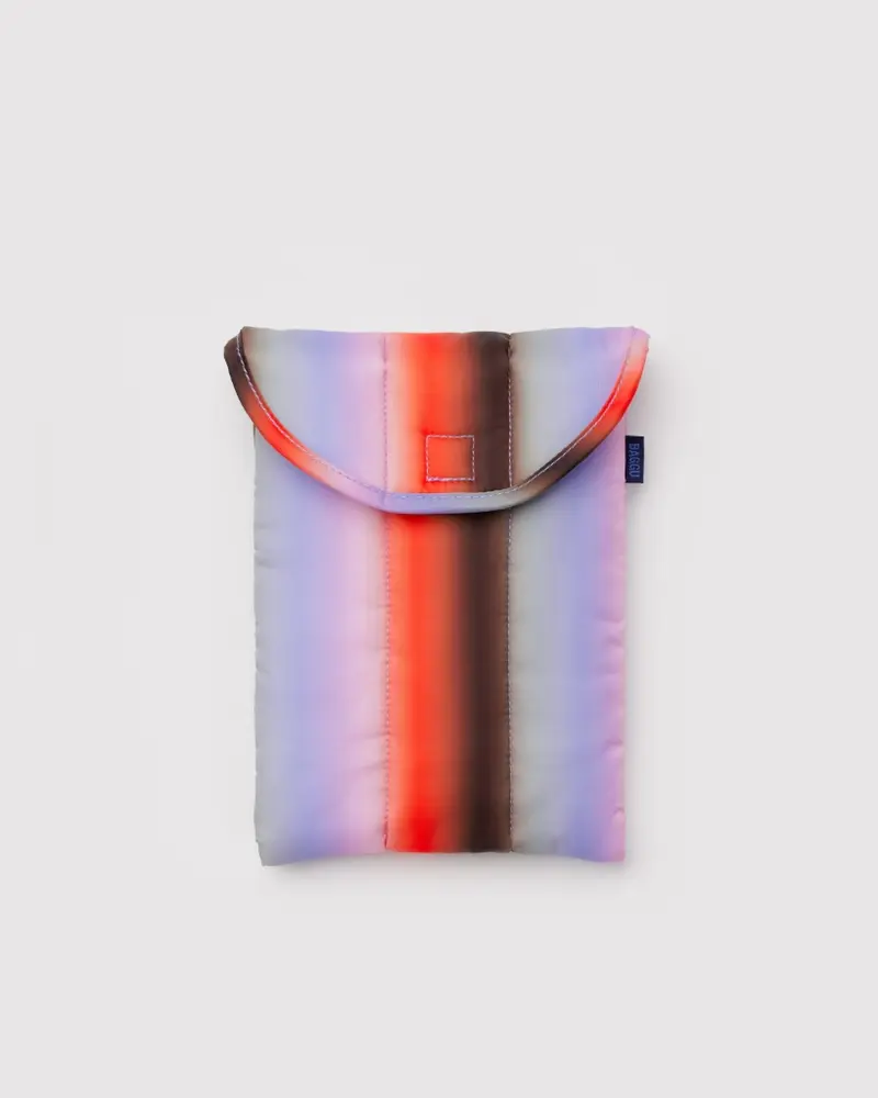 Puffy Tablet Case - Gradien Stripe Poppy & Lilac