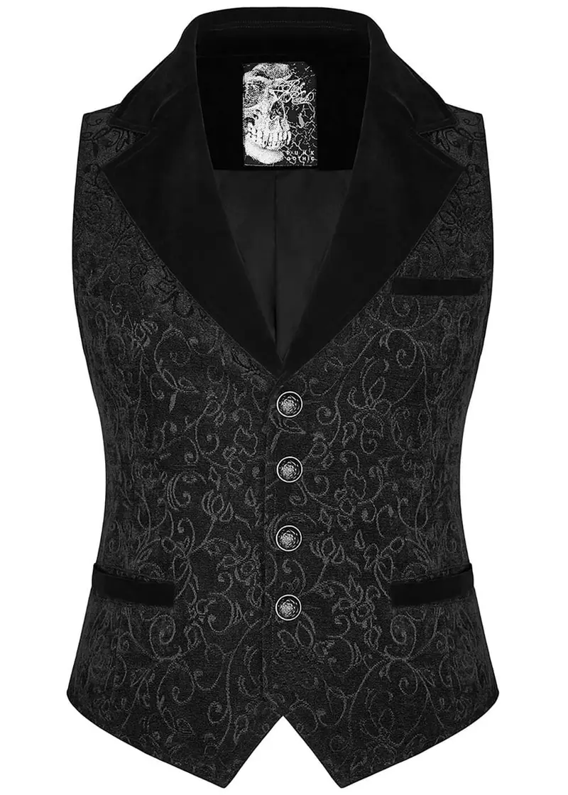 Punk Rave Damon Black Vest