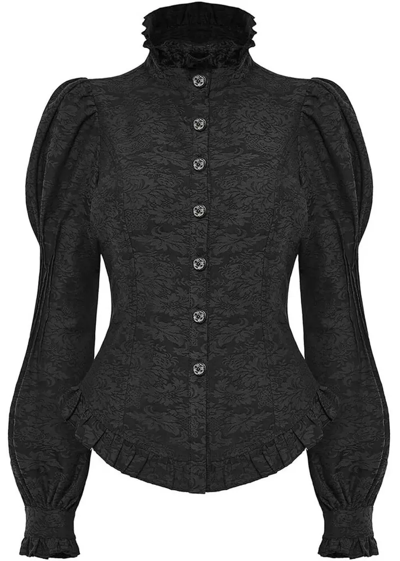 Punk Rave Edith Black Blouse