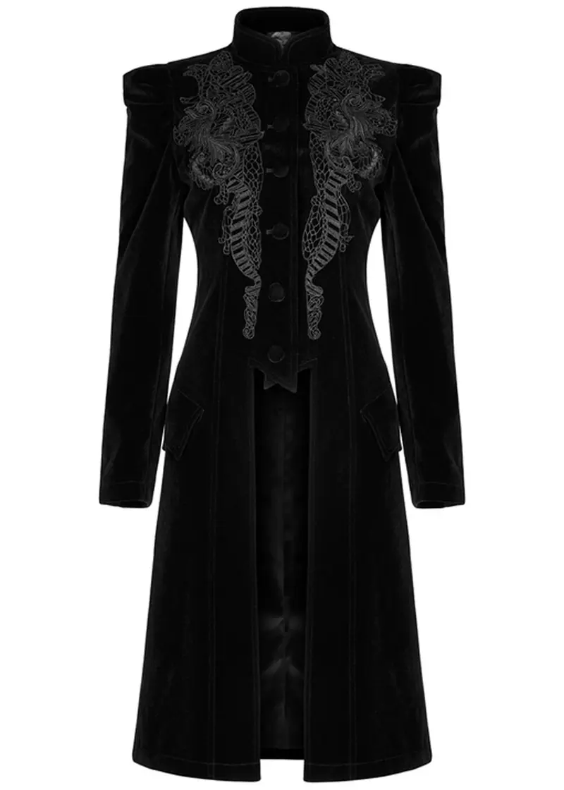Punk Rave Selene Velvet Jacket Black