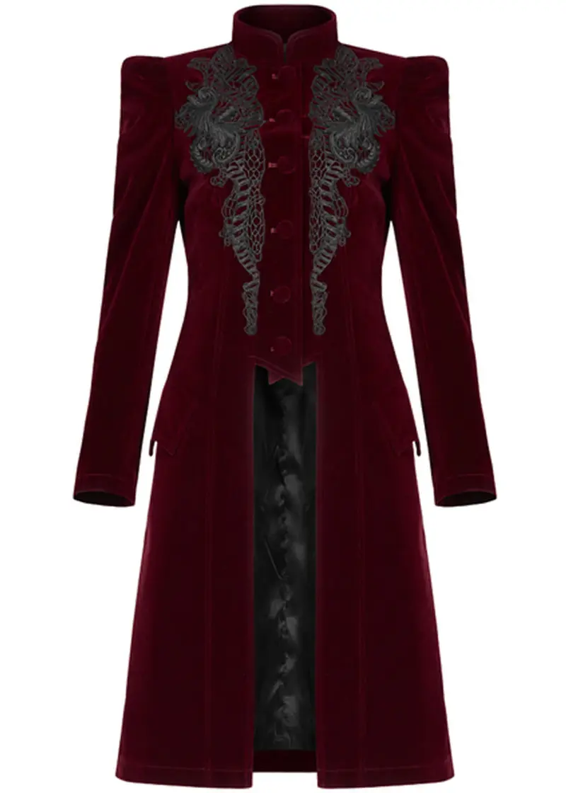 Punk Rave Selene Velvet Jacket Red