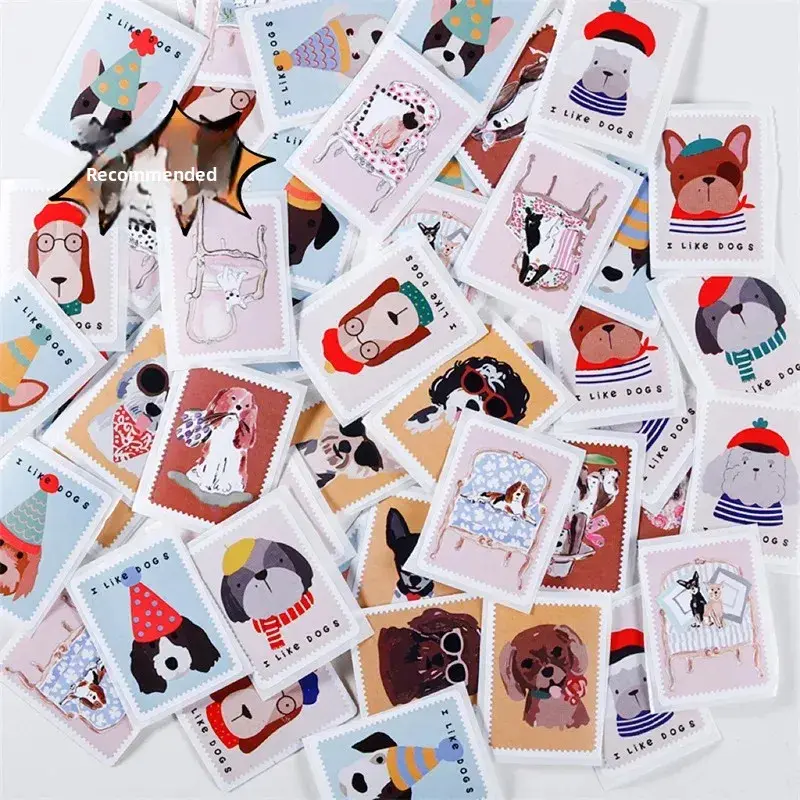 Puppy Dog Stamp Sticker Roll (200 stickers)