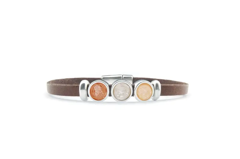 Qoss Dames Armband Milo - bruin (17-19CM)