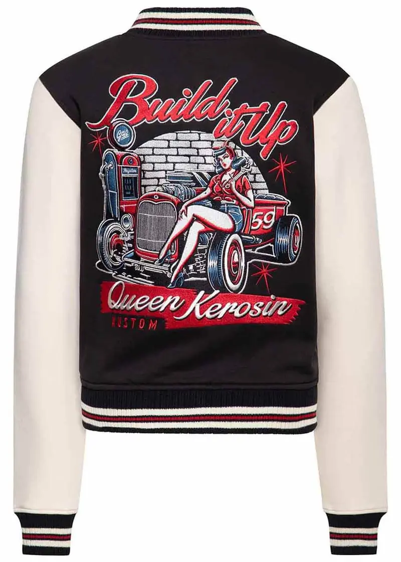 Queen Kerosin Build It Up College Jacket Black