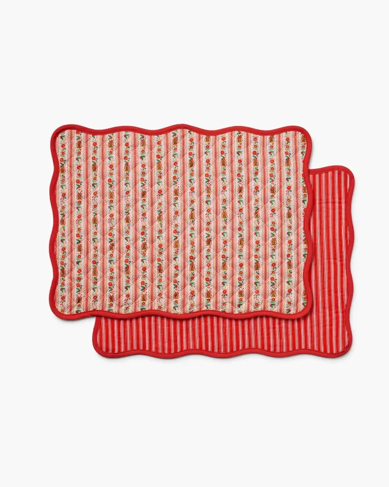 Quilted Cotton Placemats - Holly Jolly [PRE ORDER]