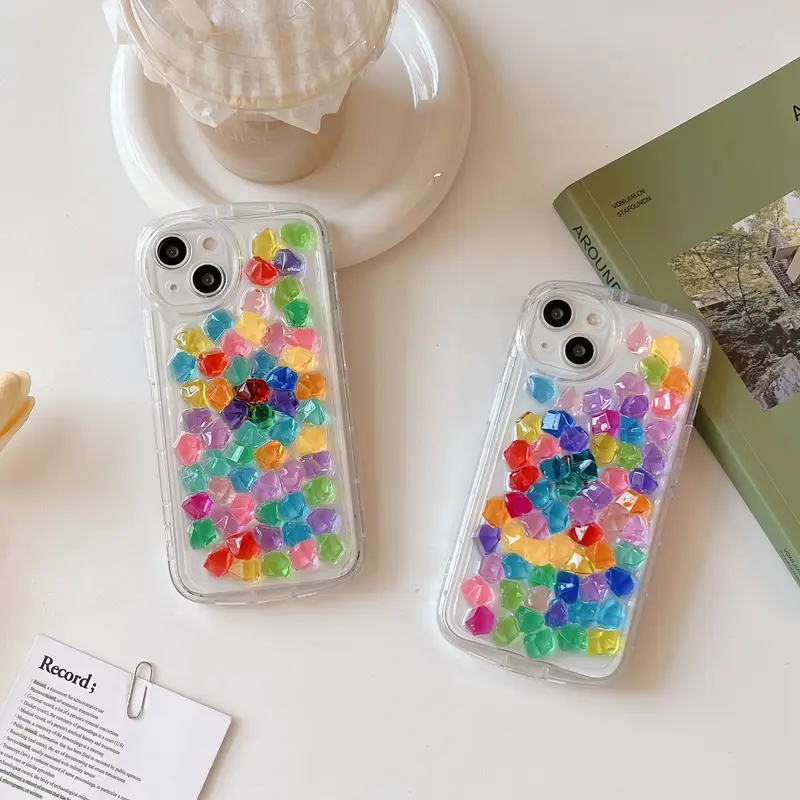 Rainbow Candy Gems iPhone Case