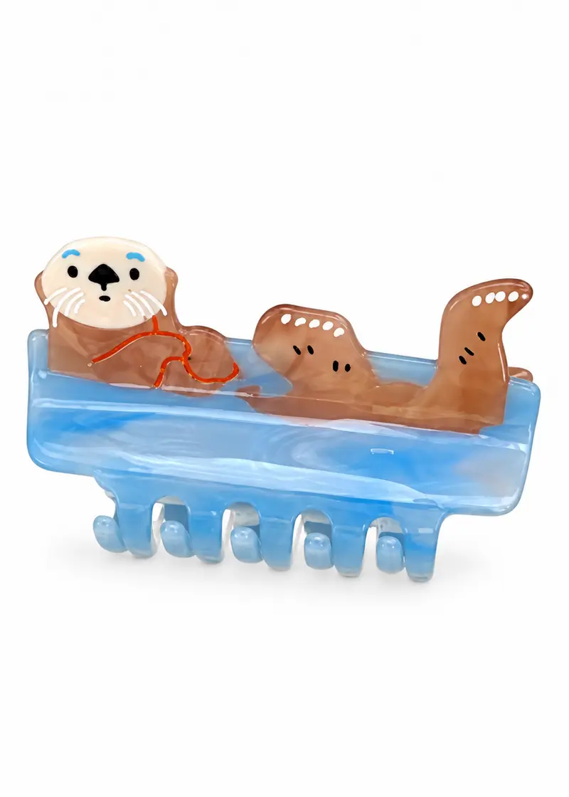 Rainbow Unicorn Birthday Surprise Sea Otter Hair Clip