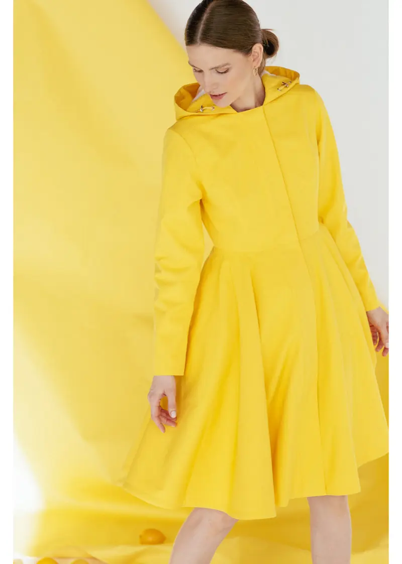 RainSisters Yellow Sun 50's Raincoat Yellow